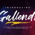 Gallendo Brush Font