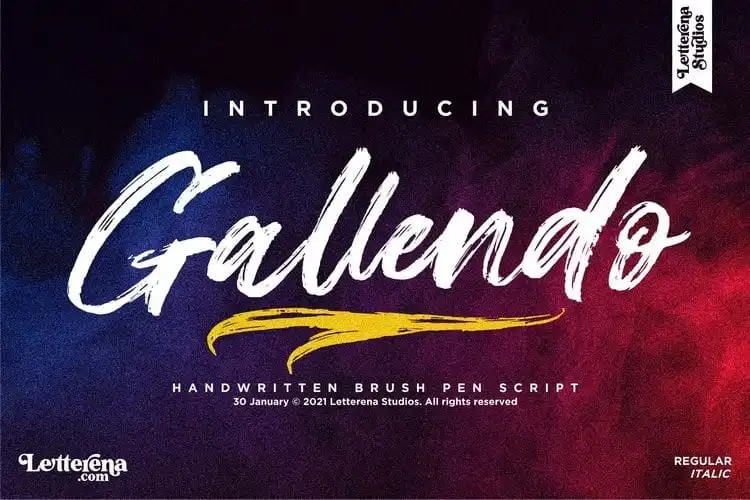 Gallendo Brush Font