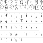 Gallery Font - Fonte Grátis Mapa de caracteres da fonte Gallery Font