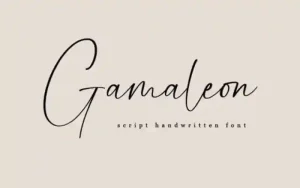 Gamaleon Script Font