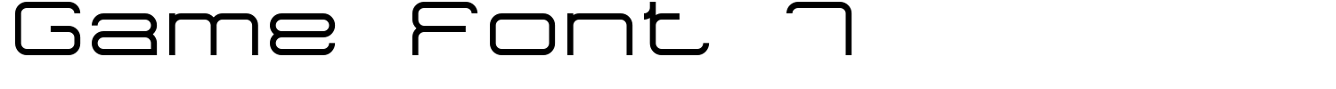 Game Font 7 Font