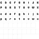 Mapa de caracteres da fonte Game Paused Font