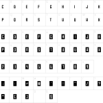 Mapa de caracteres da fonte Gameshow Font