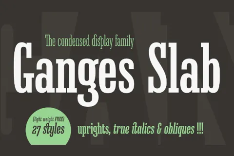 Ganges Slab Font Family