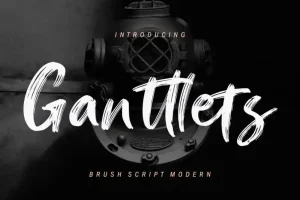 Ganttlets Brush Font