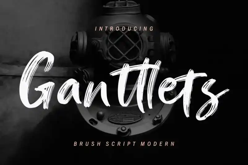 Ganttlets Brush Font