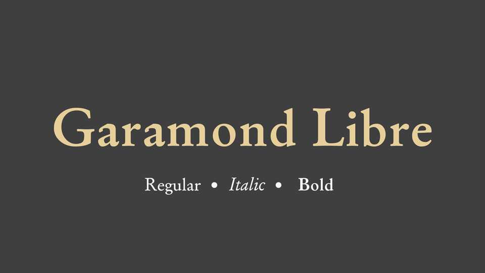Garamond Libre Font Family › Fontesk