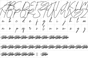 Mapa de caracteres da fonte Garden Dancing Font