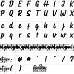 Mapa de caracteres da fonte Garden Marker Font