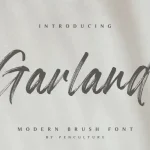 Garland Brush Font