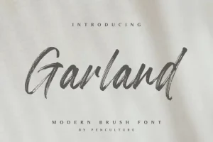 Garland Brush Font