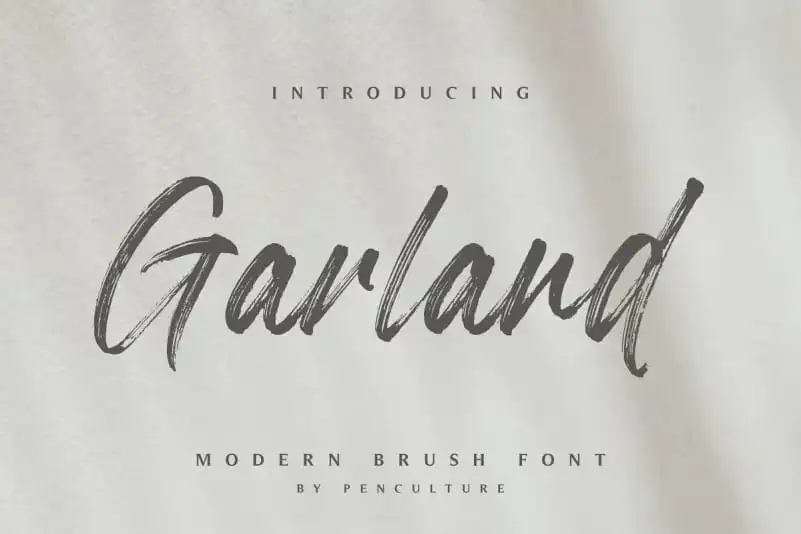 Garland Brush Font