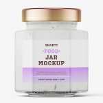 Garlic sauce jar mockup