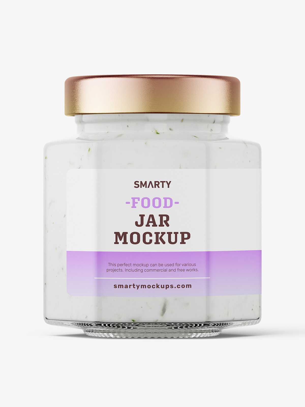 Garlic sauce jar mockup