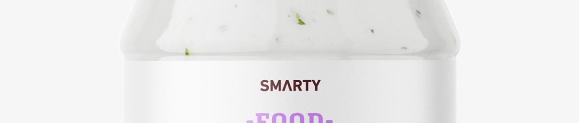 Garlic sauce jar mockup