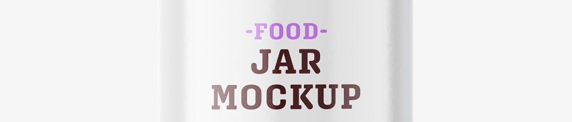 Garlic sauce jar mockup