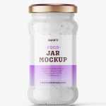 Garlic sauce jar mockup