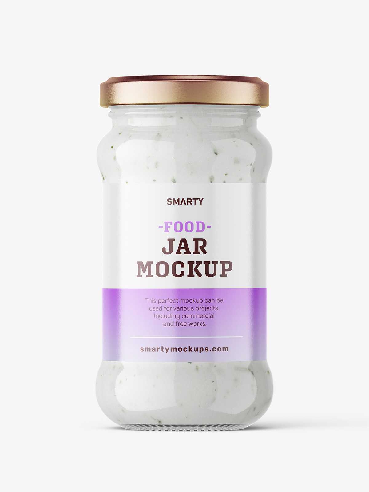 Garlic sauce jar mockup
