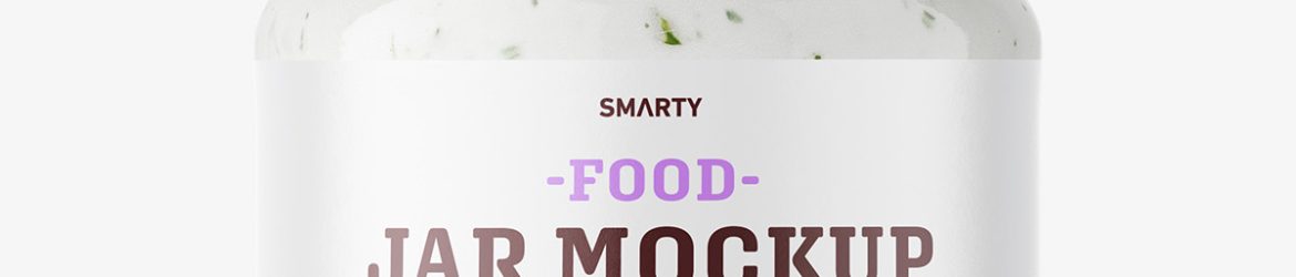 Garlic sauce jar mockup