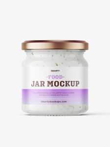 Garlic sauce jar mockup
