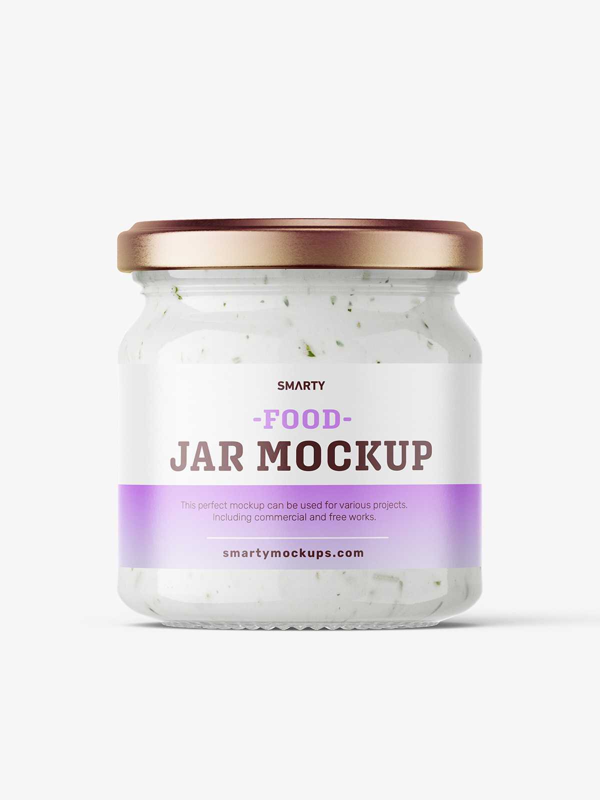 Garlic sauce jar mockup