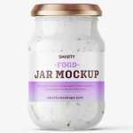 Garlic sauce jar mockup