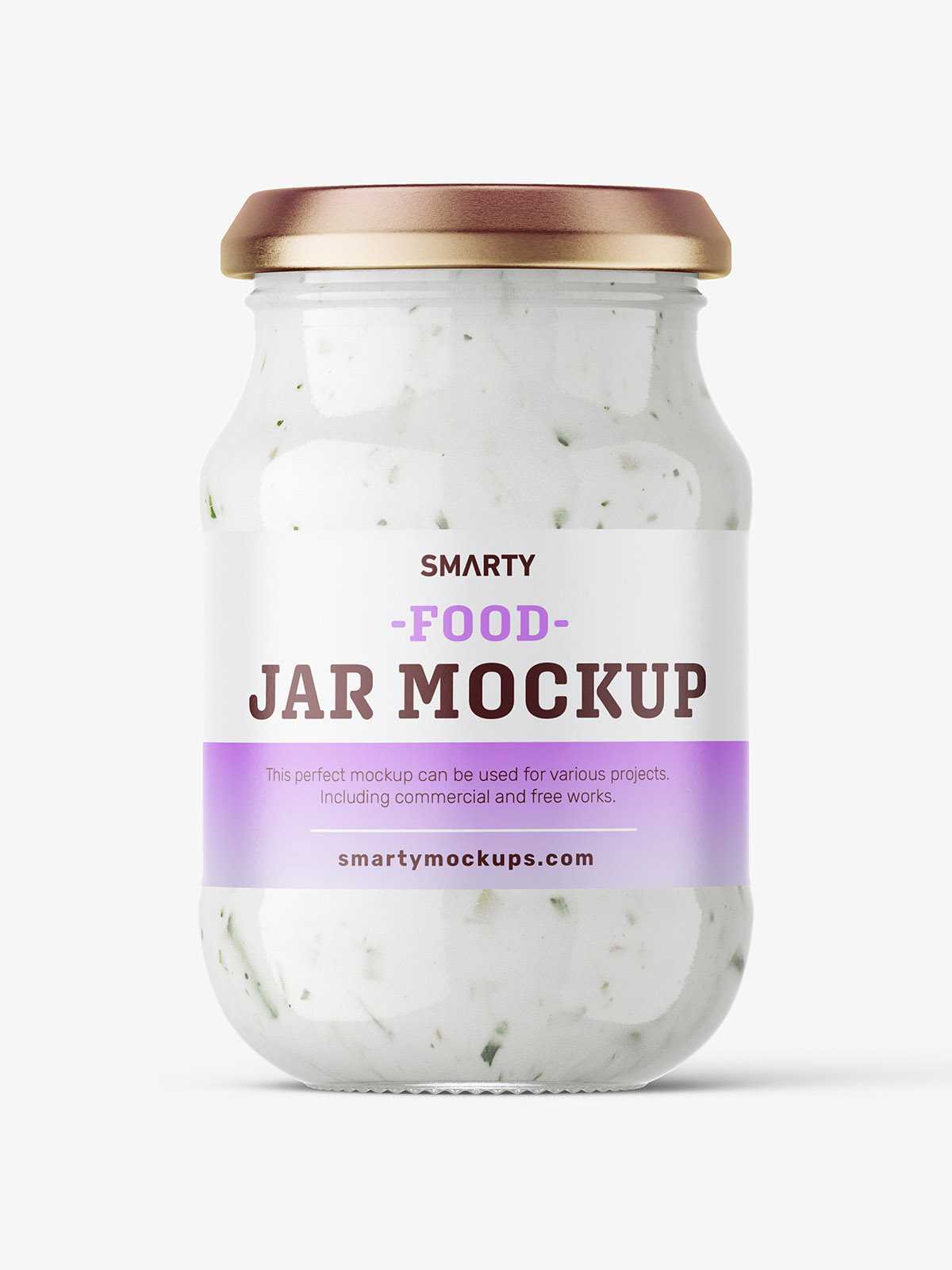 Garlic sauce jar mockup