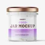 Garlic sauce jar mockup
