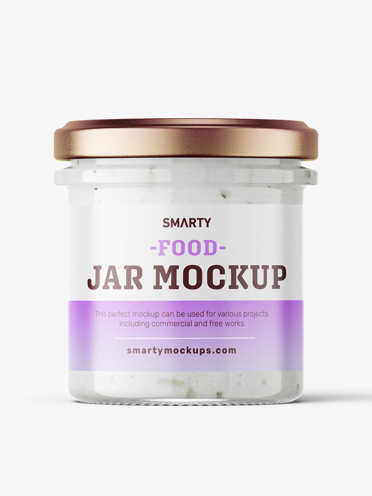 Garlic sauce jar mockup