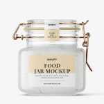 Garlic sauce jar mockup