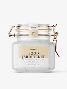 Garlic sauce jar mockup