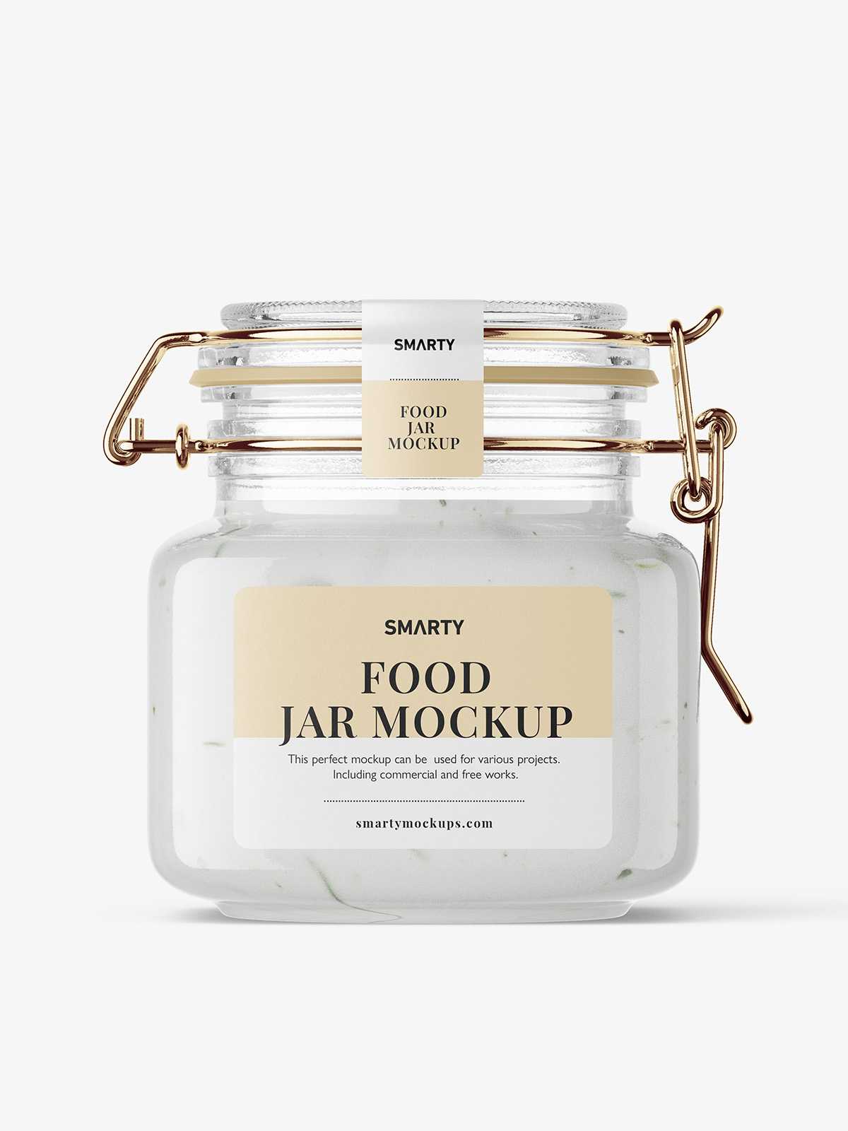 Garlic sauce jar mockup