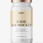 Garlic sauce jar mockup