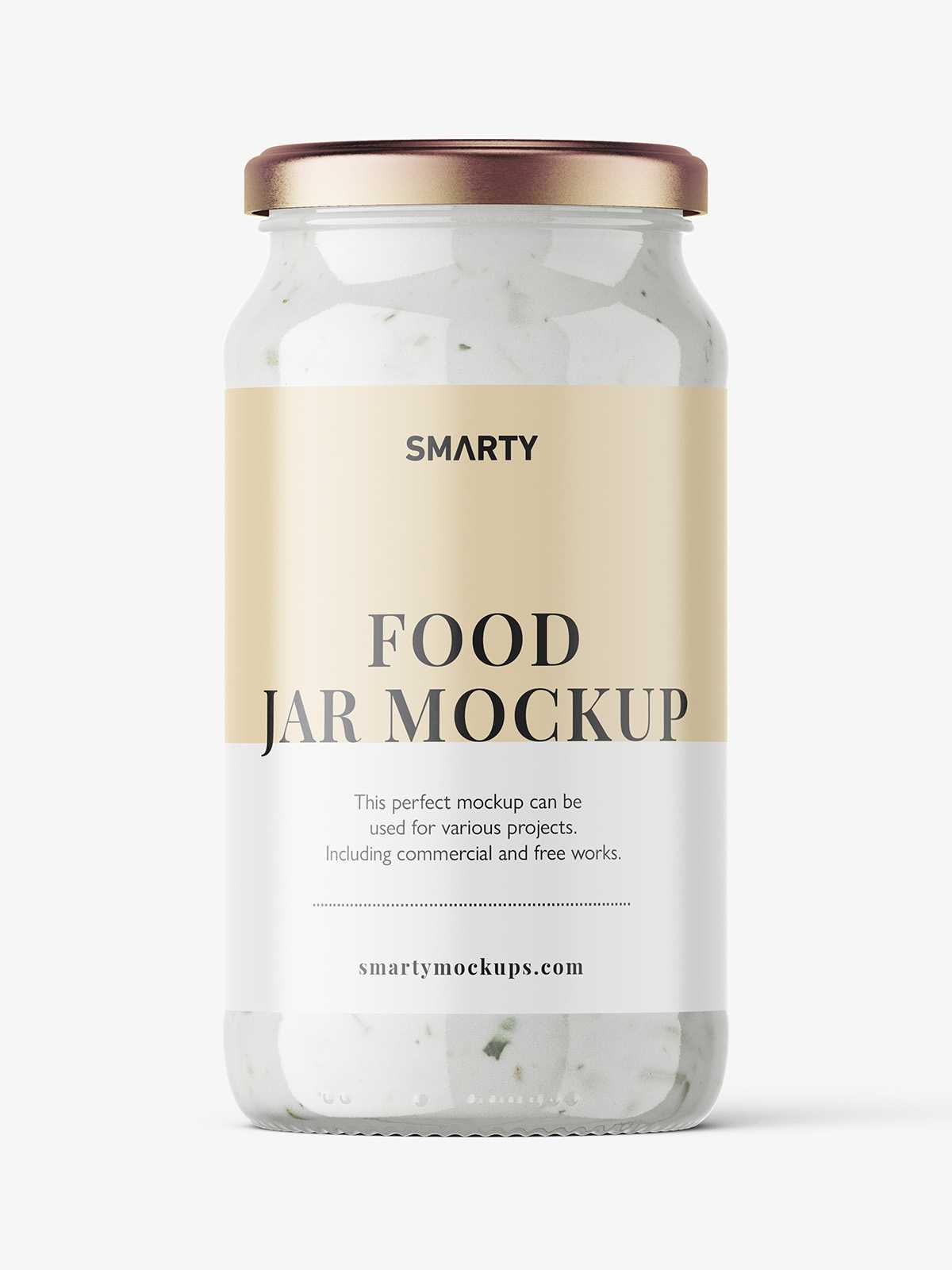 Garlic sauce jar mockup