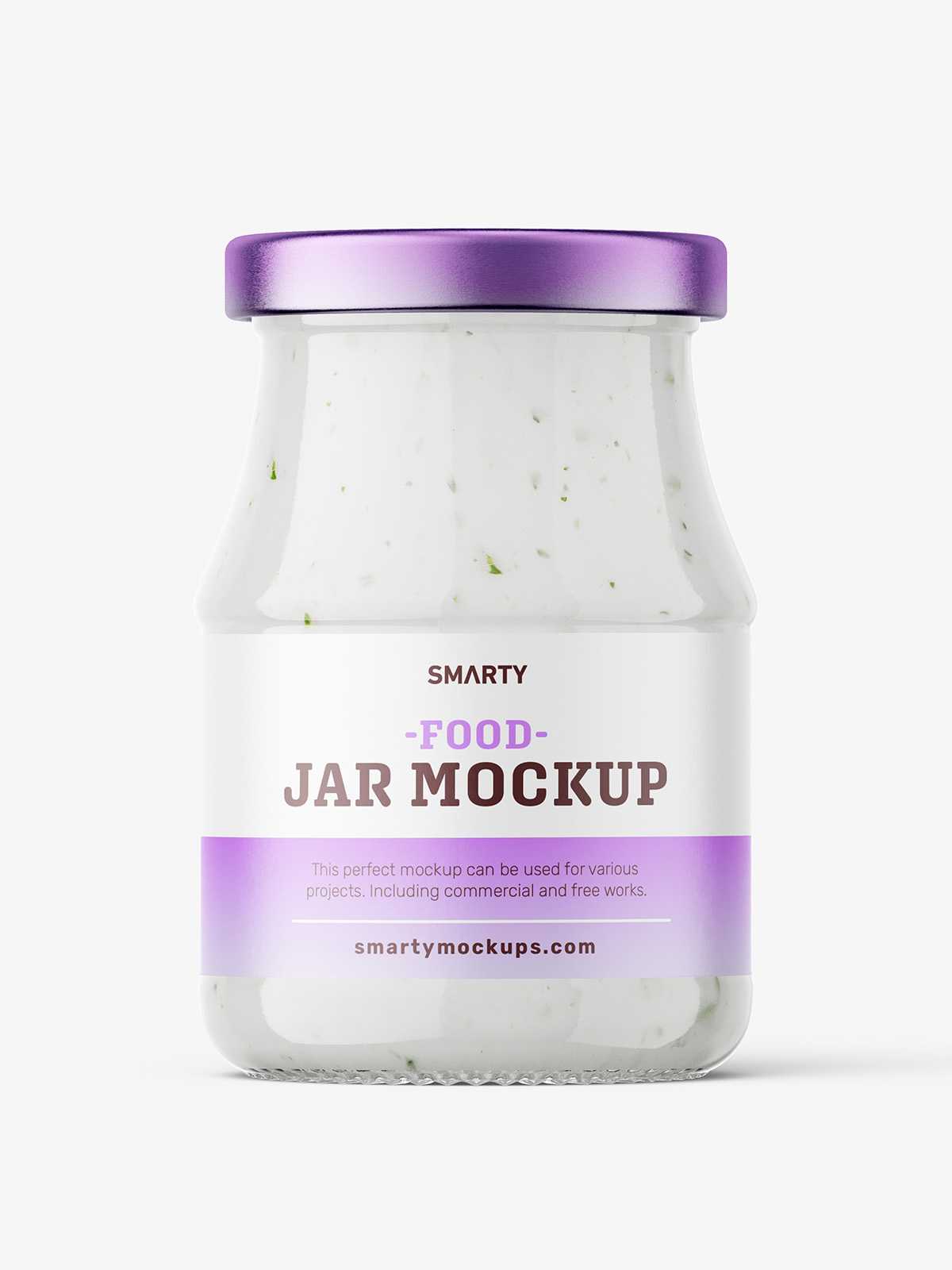 Garlic sauce jar mockup