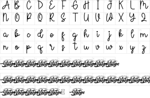 Mapa de caracteres da fonte Garlic Shrimp Font
