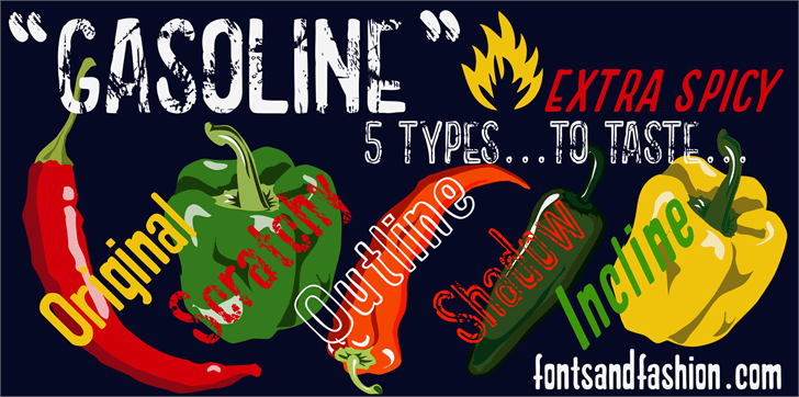 GASOLINE Scratchy Font