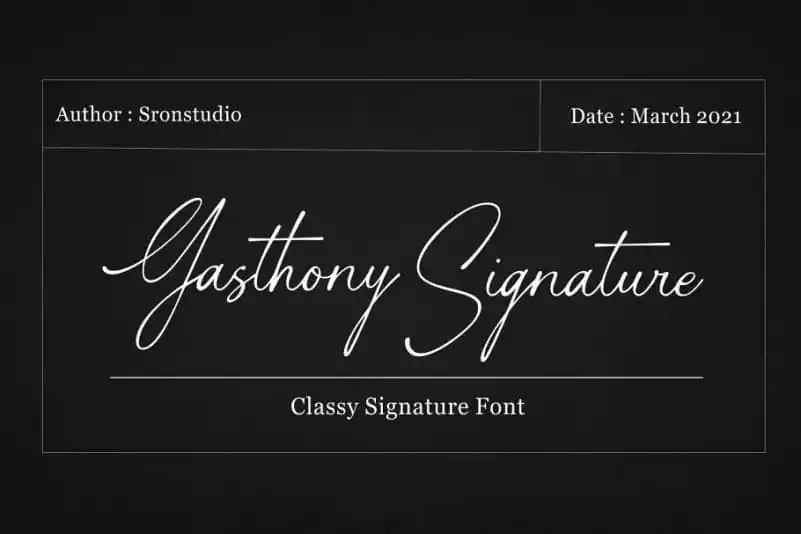 Gasthony Signature Script Font