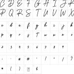 Gaston Villa Font - Fonte Grátis Mapa de caracteres da fonte Gaston Villa Font