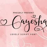 Gayesha Calligraphy Font