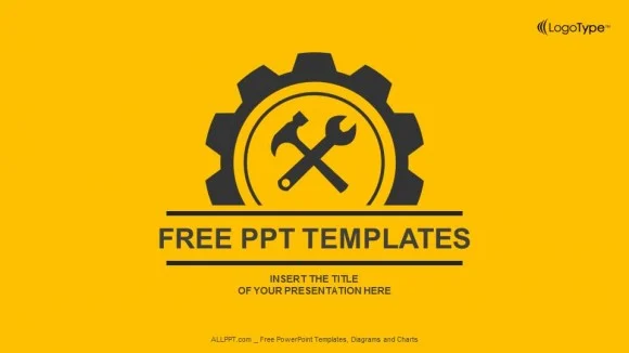 Gear Icon Graphic PowerPoint Templates