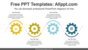 Gear Snake Wave Flow PowerPoint Diagram