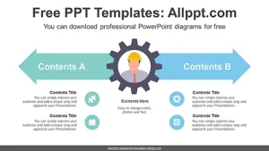 Gear Symmetry Arrow PowerPoint Diagram