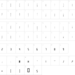 Geek Skinny Font - Fonte Grátis Mapa de caracteres da fonte Geek Skinny Font