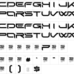 Geek Trend Font - Fonte Grátis Mapa de caracteres da fonte Geek Trend Font