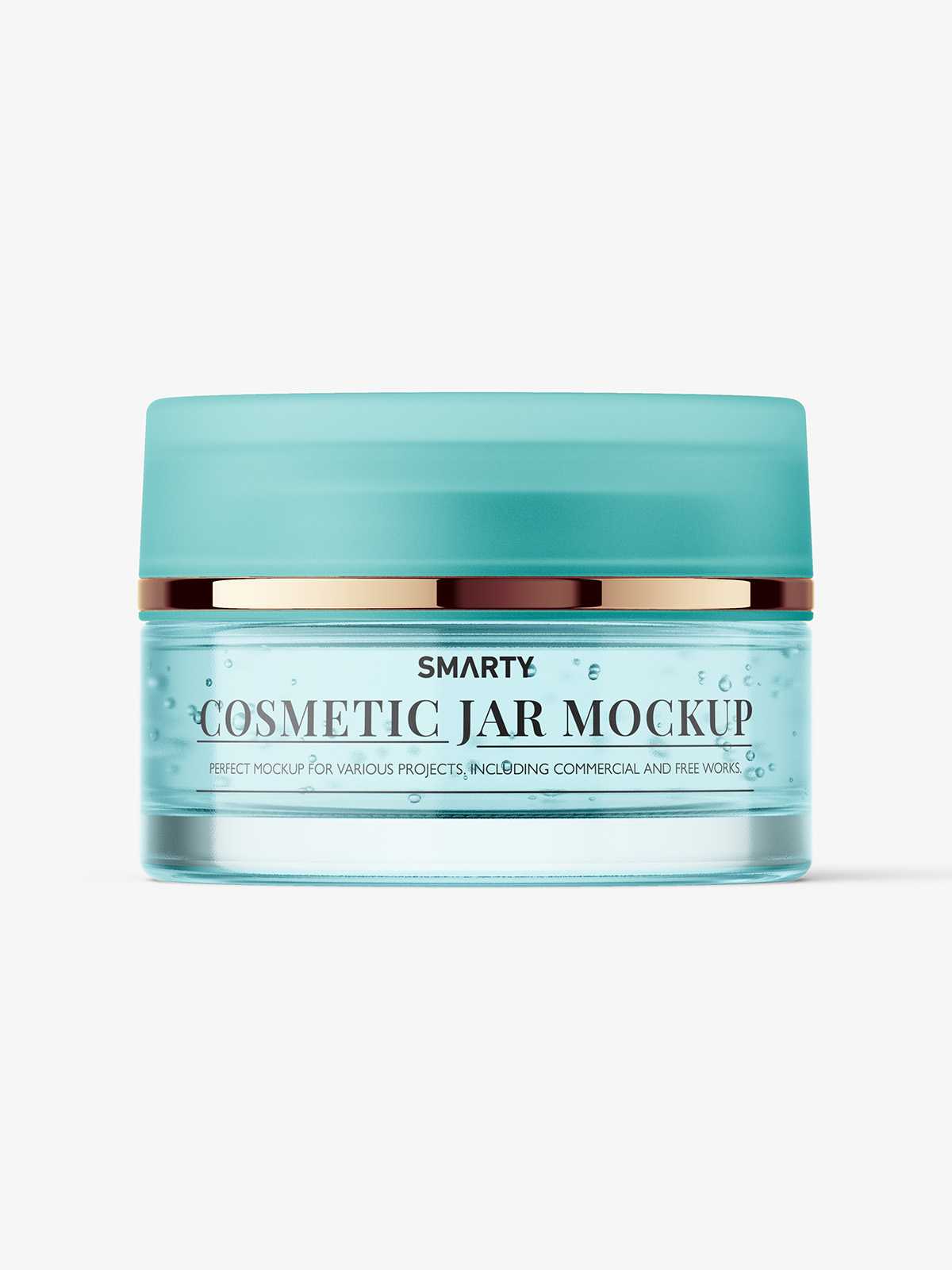 Gel cosmetic jar mockup