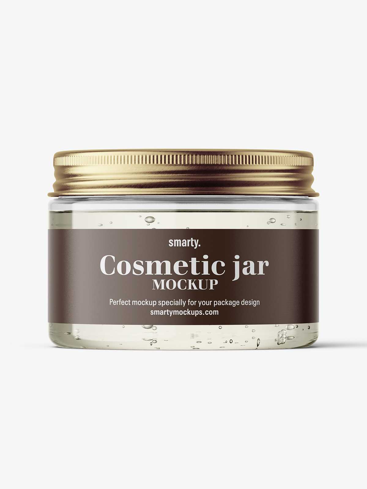 Gel jar with metallic cap mockup / 150ml