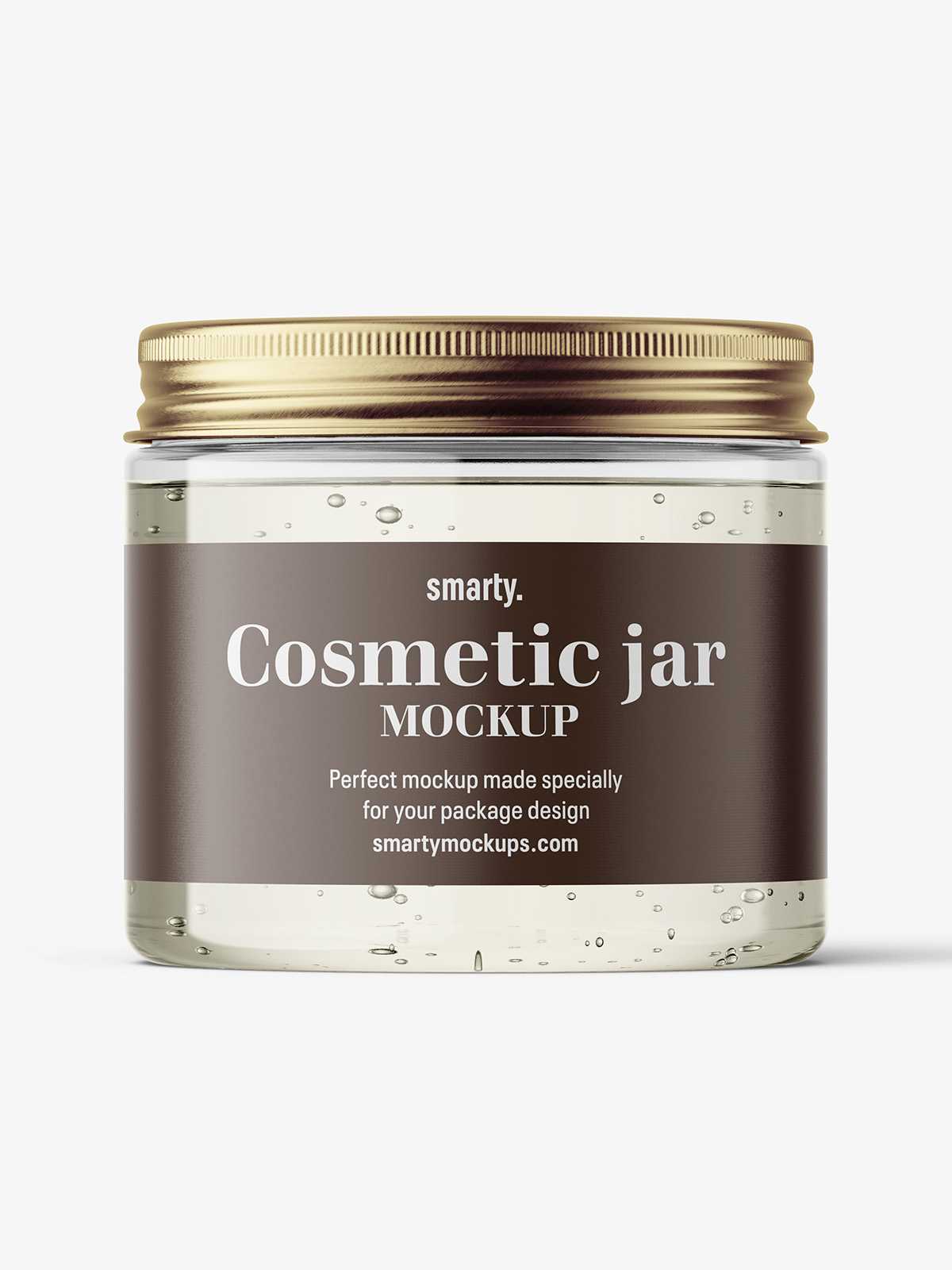 Gel jar with metallic cap mockup / 200ml