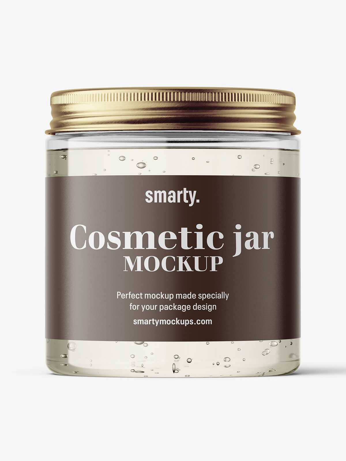 Gel jar with metallic cap mockup / 250ml