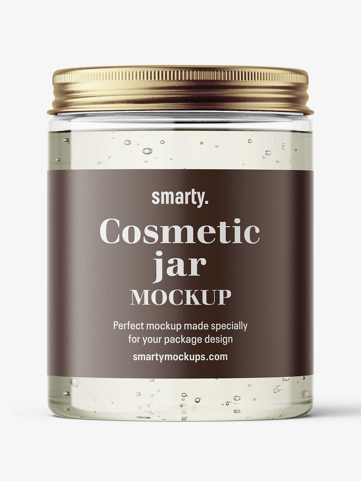 Gel jar with metallic cap mockup / 300ml